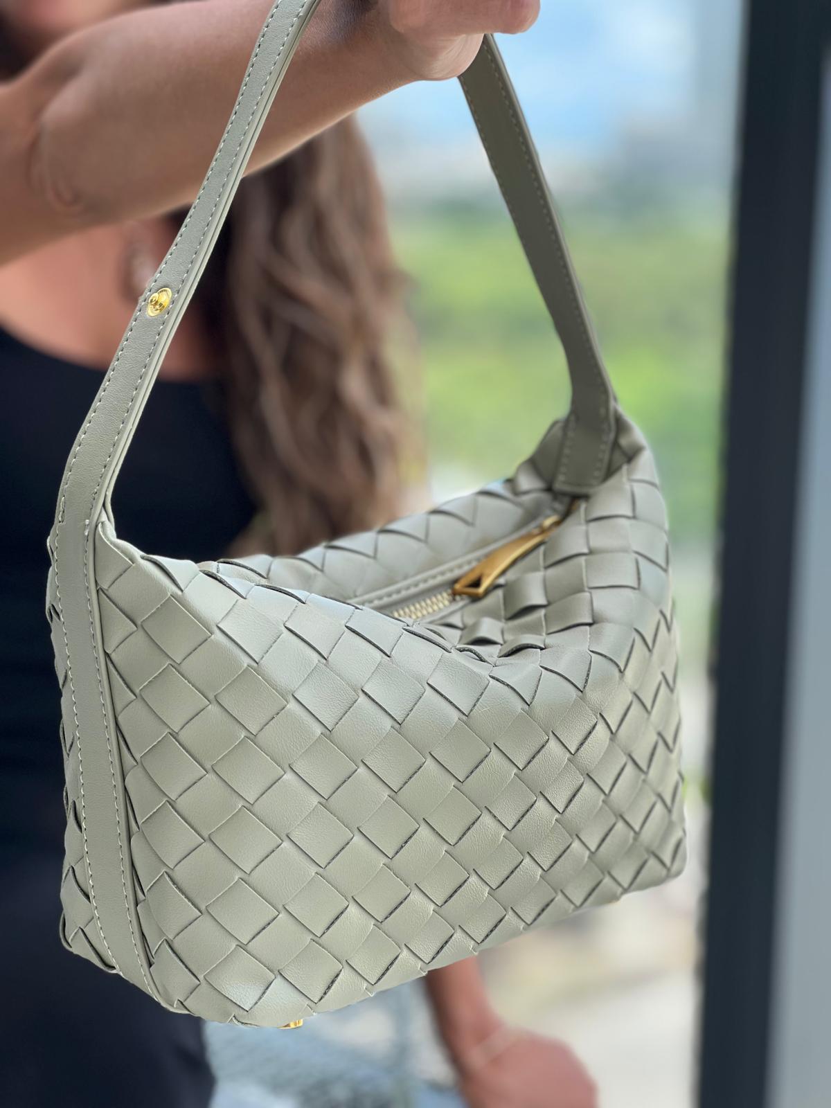 The Isabella Mini Woven shoulder bag